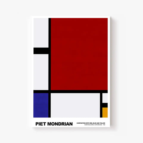 Piet Mondrian Composition With Red Blue And Yellow