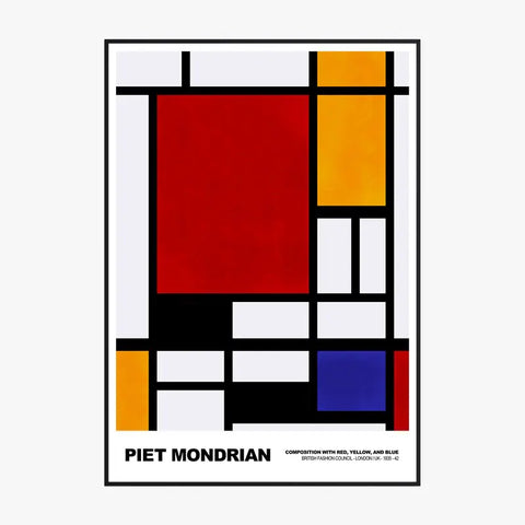 Piet Mondrian Composition With Red Yellow And Blue