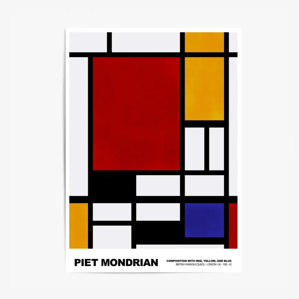 Piet Mondrian Composition With Red Yellow And Blue