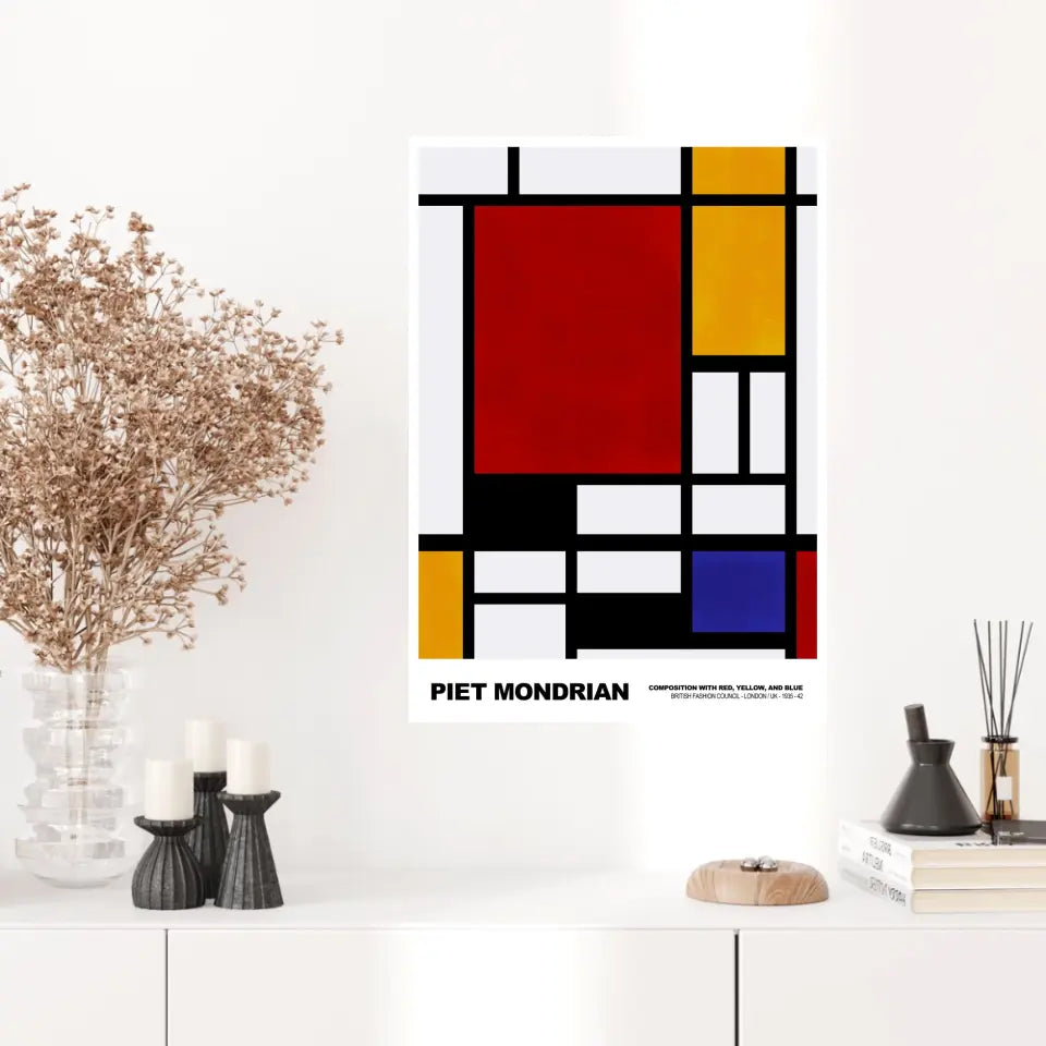 Piet Mondrian Composition With Red Yellow And Blue