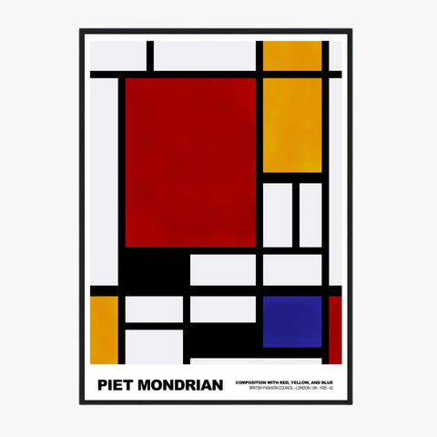 Piet Mondrian Composition With Red Yellow And Blue