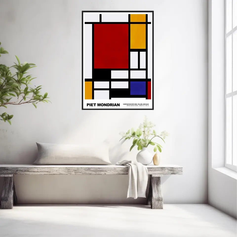 Piet Mondrian Composition With Red Yellow And Blue