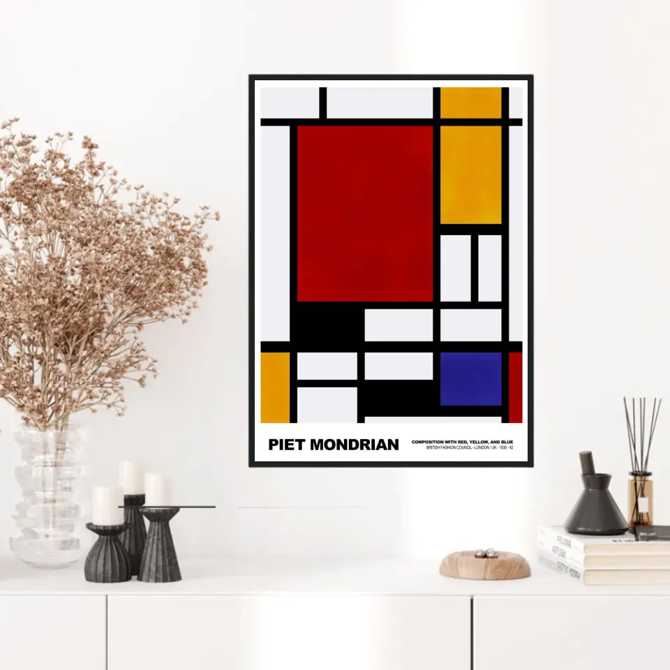 Piet Mondrian Composition With Red Yellow And Blue