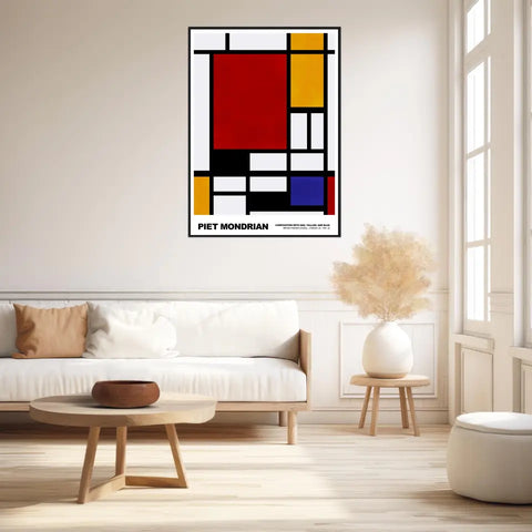 Piet Mondrian Composition With Red Yellow And Blue