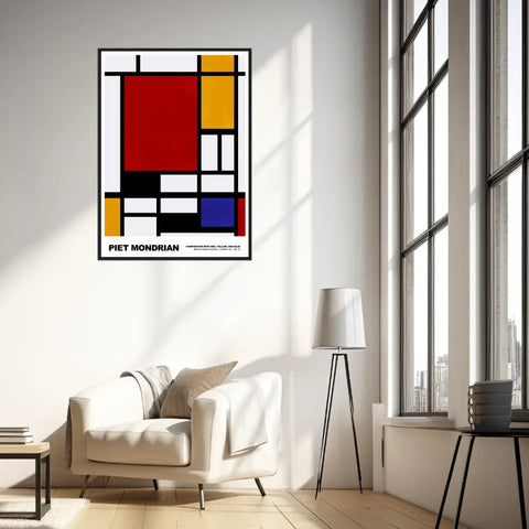 Piet Mondrian Composition With Red Yellow And Blue