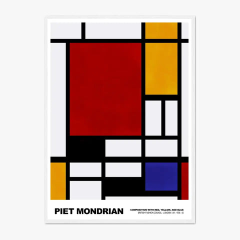 Piet Mondrian Composition With Red Yellow And Blue