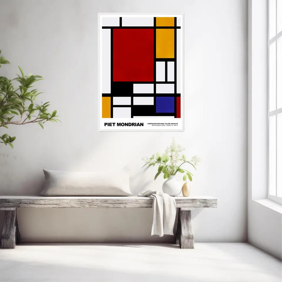 Piet Mondrian Composition With Red Yellow And Blue