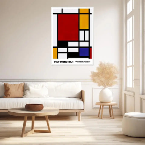 Piet Mondrian Composition With Red Yellow And Blue