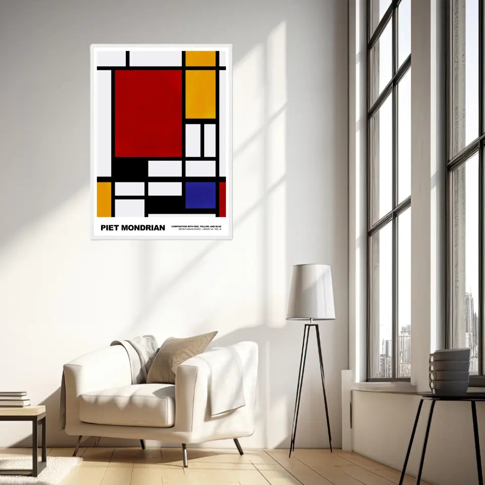 Piet Mondrian Composition With Red Yellow And Blue