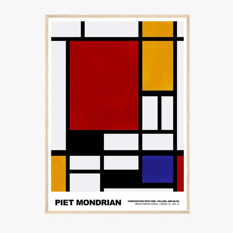 Piet Mondrian Composition With Red Yellow And Blue