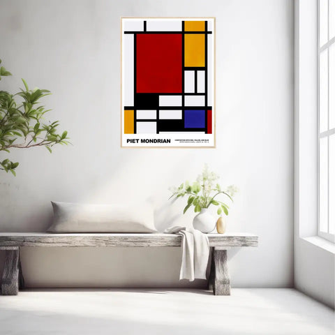 Piet Mondrian Composition With Red Yellow And Blue