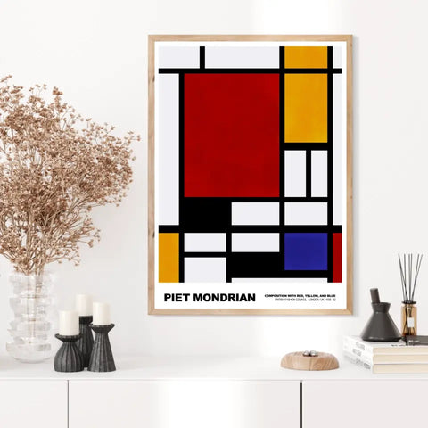 Piet Mondrian Composition With Red Yellow And Blue