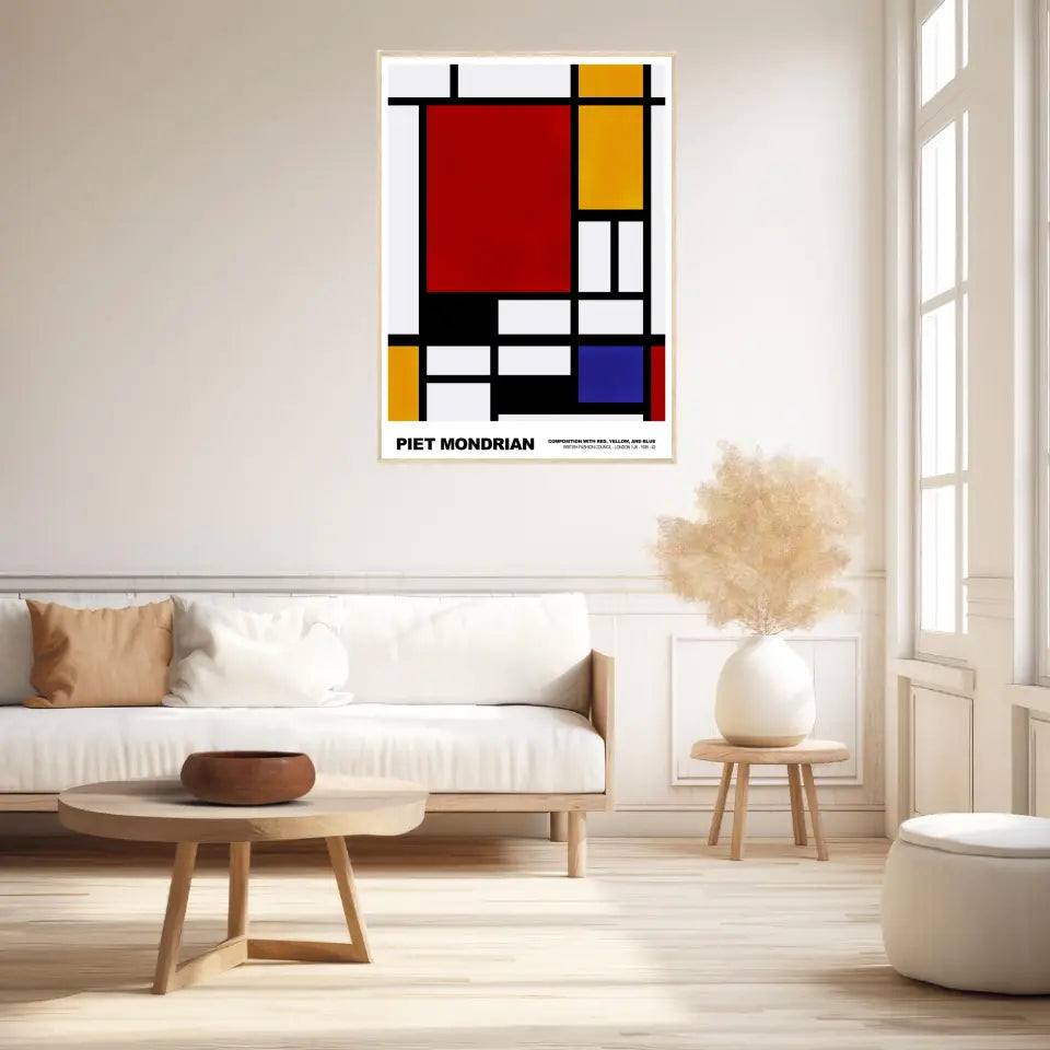 Piet Mondrian Composition With Red Yellow And Blue