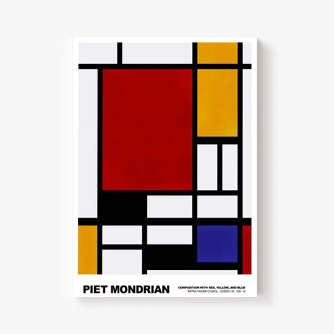 Piet Mondrian Composition With Red Yellow And Blue