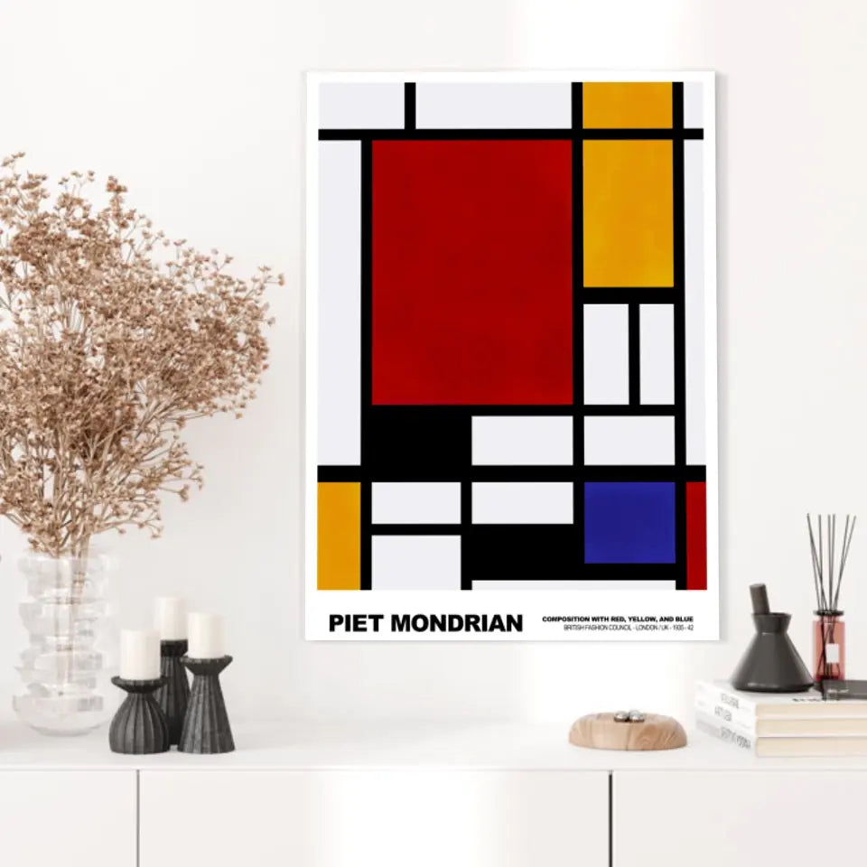 Piet Mondrian Composition With Red Yellow And Blue