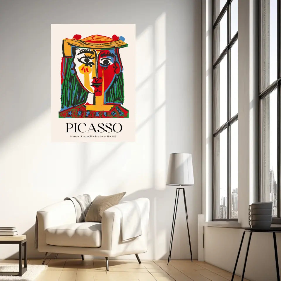 Picasso Portrait Of Jacqueline In a Straw Hat