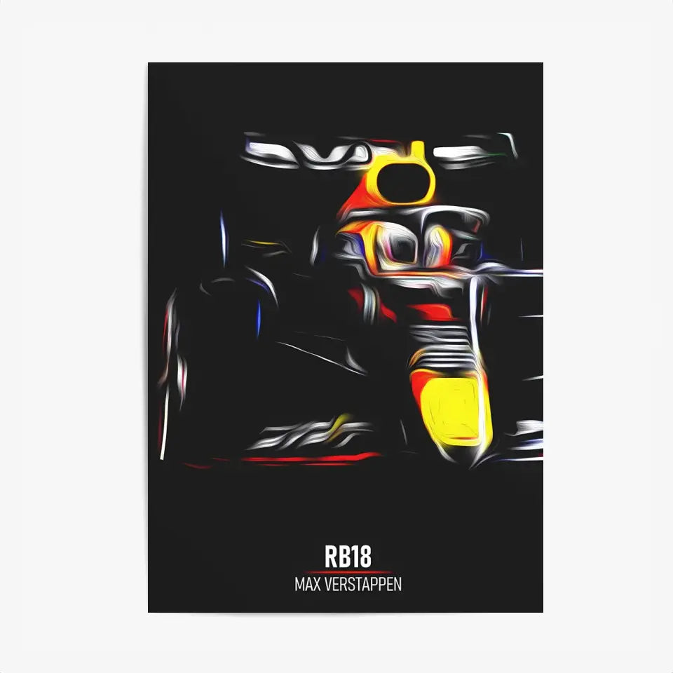 Affiche ou Tableau Red Bull RB18 Max Verstappen Formule 1