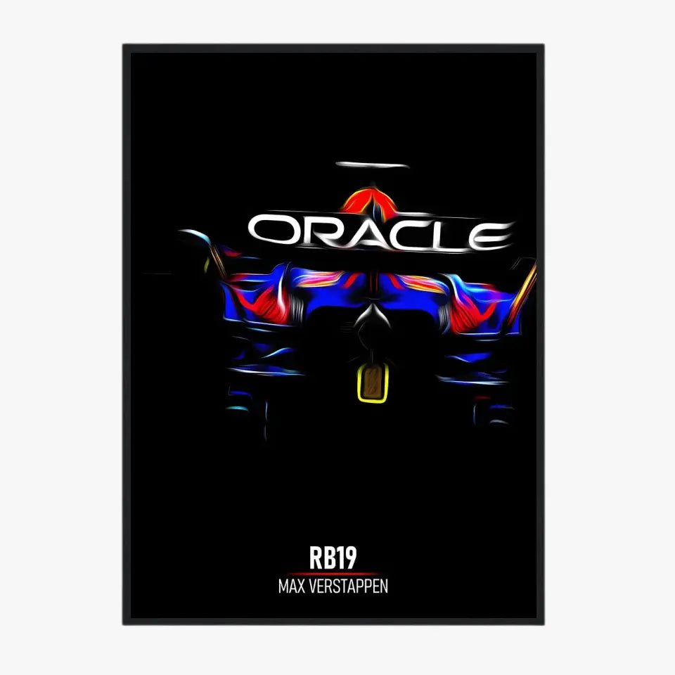 Affiche ou Tableau Red Bull RB19 Max Verstappen Blue Formule 1