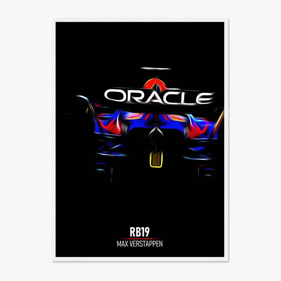 Affiche ou Tableau Red Bull RB19 Max Verstappen Blue Formule 1