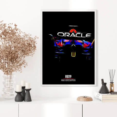 Affiche ou Tableau Red Bull RB19 Max Verstappen Blue Formule 1