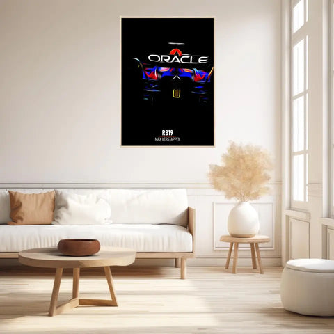 Affiche ou Tableau Red Bull RB19 Max Verstappen Blue Formule 1