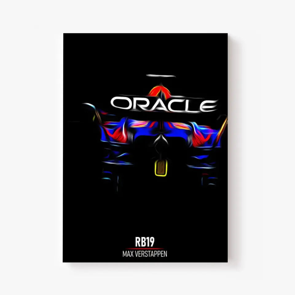 Affiche ou Tableau Red Bull RB19 Max Verstappen Blue Formule 1