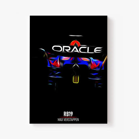 Affiche ou Tableau Red Bull RB19 Max Verstappen Blue Formule 1