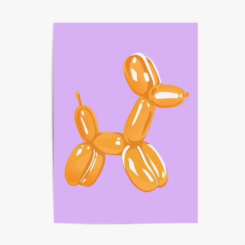 Affiche et Tableau Moderne Jeff Koons Balloon Dogs Gold