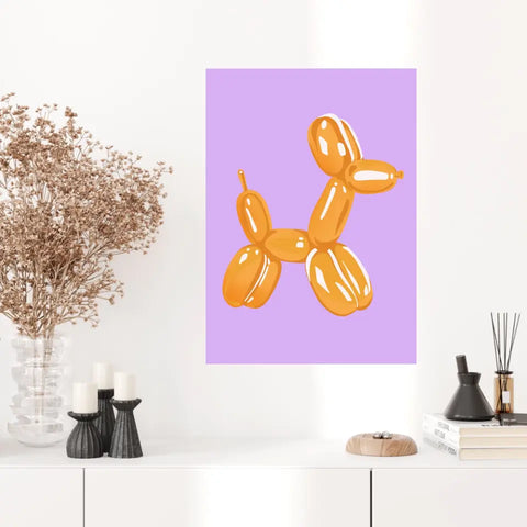 Affiche et Tableau Moderne Jeff Koons Balloon Dogs Gold