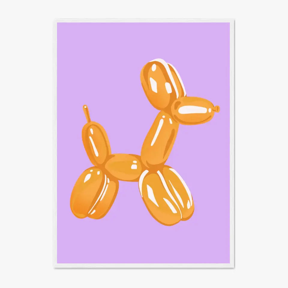 Affiche et Tableau Moderne Jeff Koons Balloon Dogs Gold