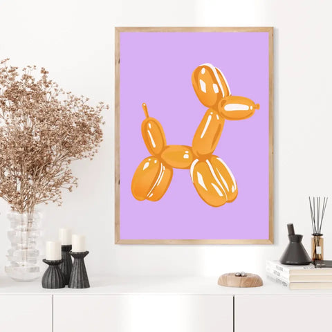 Affiche et Tableau Moderne Jeff Koons Balloon Dogs Gold