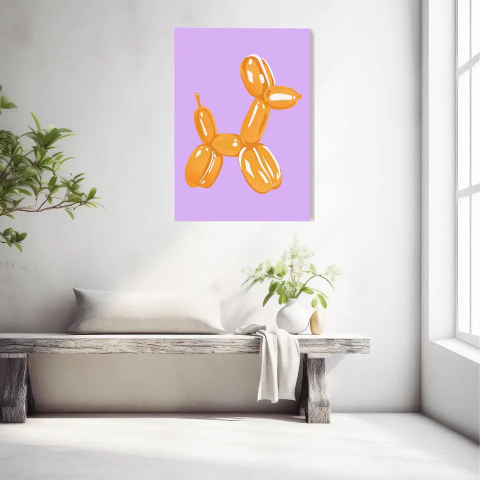 Affiche et Tableau Moderne Jeff Koons Balloon Dogs Gold