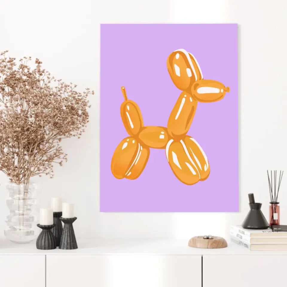 Affiche et Tableau Moderne Jeff Koons Balloon Dogs Gold