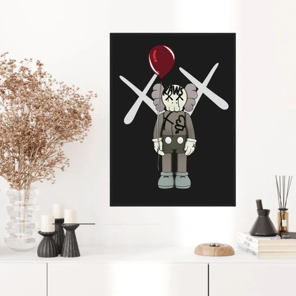 Affiche et Tableau Moderne KAWS Ballon rouge