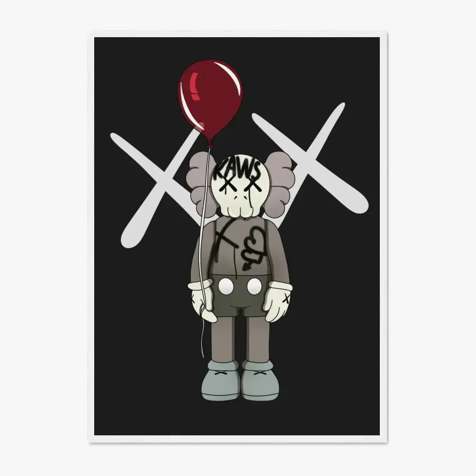 Affiche et Tableau Moderne KAWS Ballon rouge