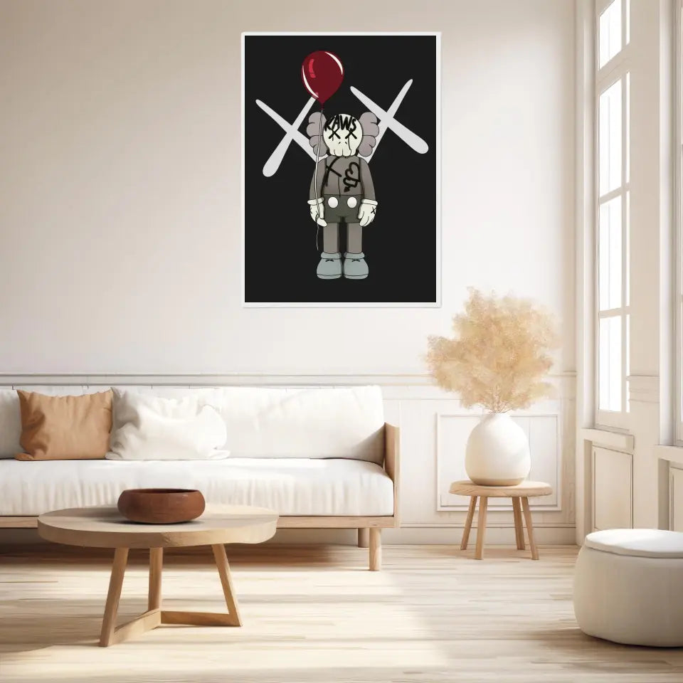 Affiche et Tableau Moderne KAWS Ballon rouge