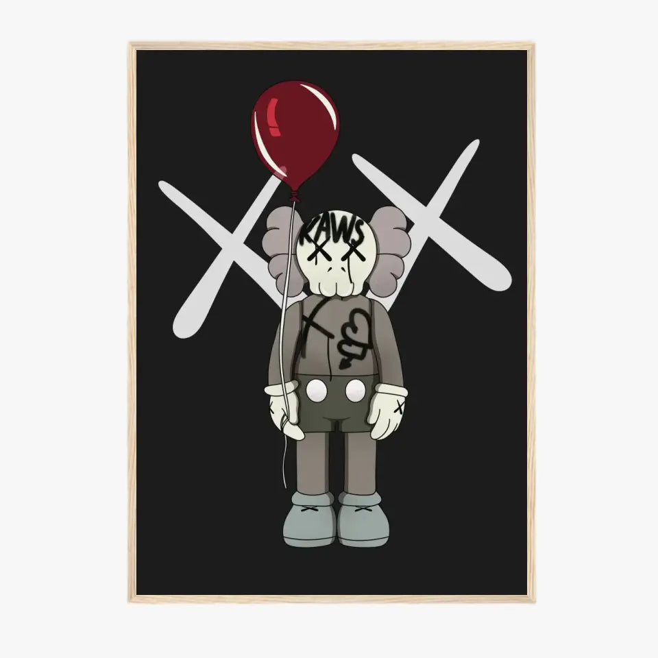 Affiche et Tableau Moderne KAWS Ballon rouge