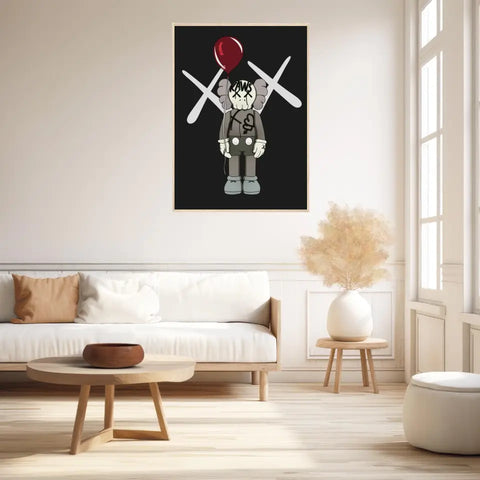 Affiche et Tableau Moderne KAWS Ballon rouge