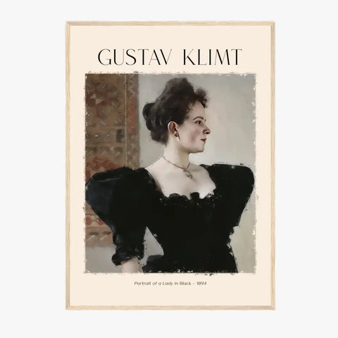 GUSTAV KLIMT Portrait Of a Lady In Black 1894
