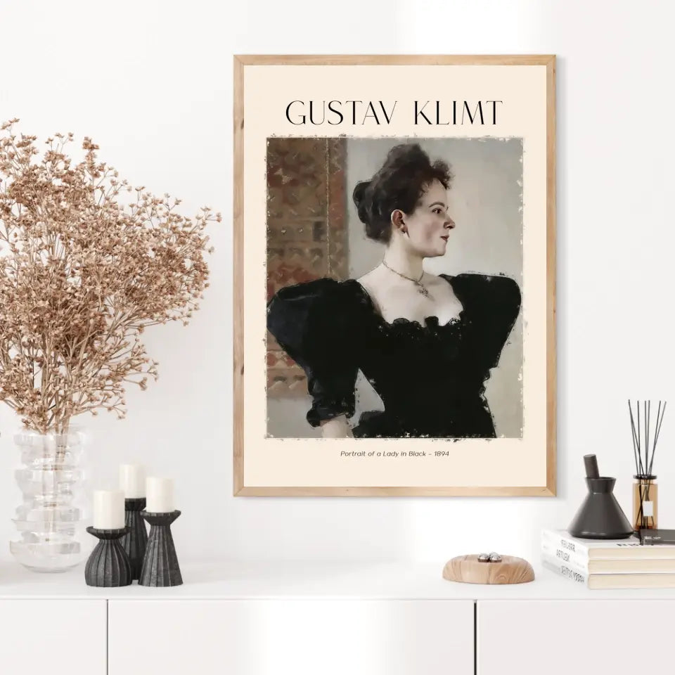 GUSTAV KLIMT Portrait Of a Lady In Black 1894