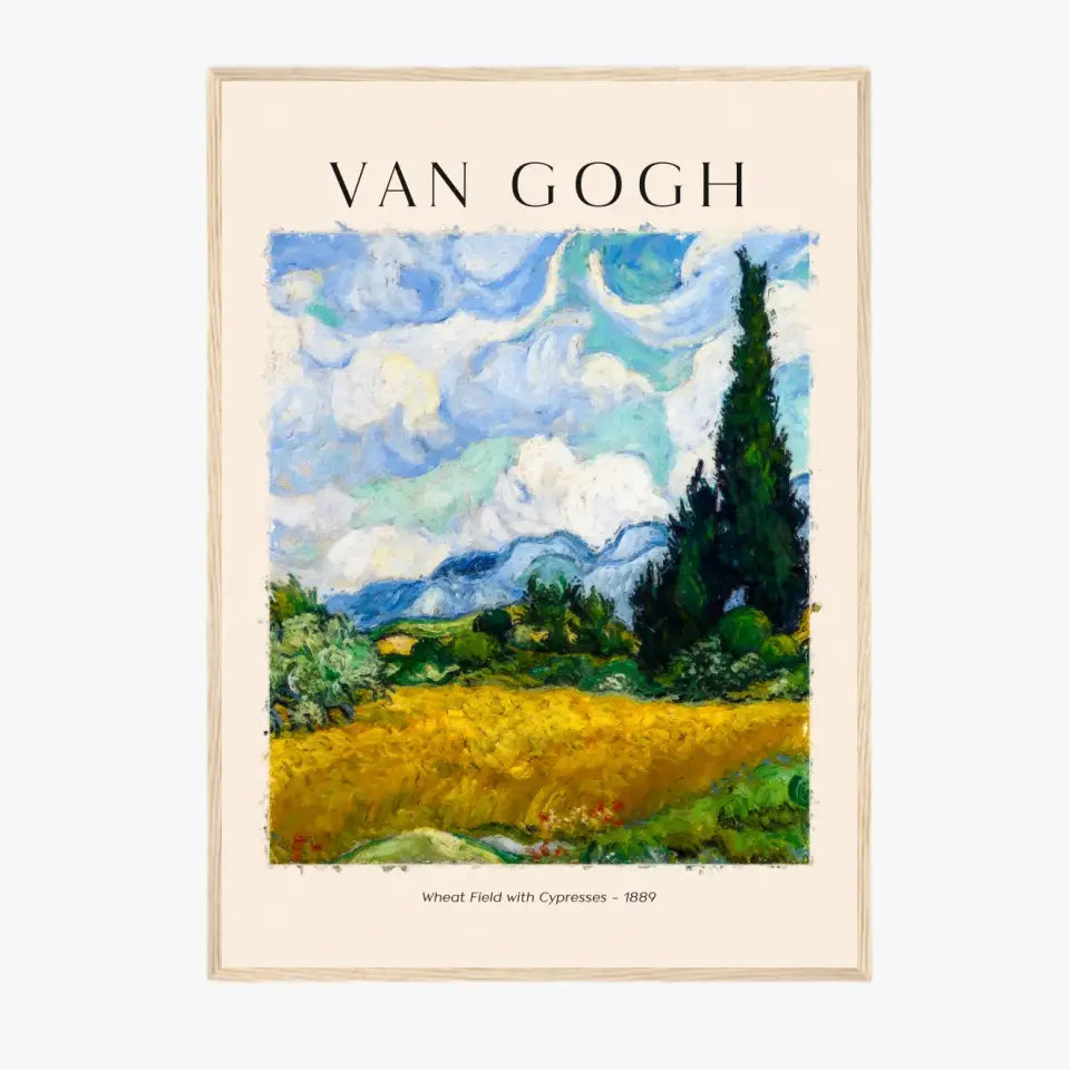 VAN GOGH Weat Field With Cypresses 1889