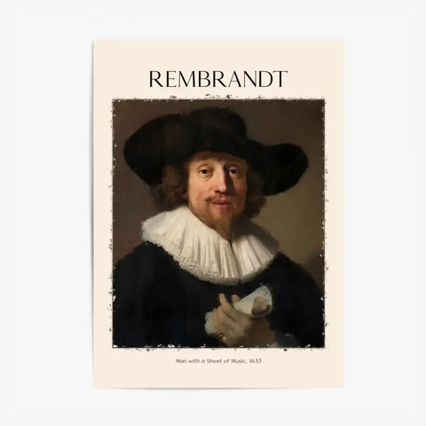 Rembrandt Man With A Shett Of Music