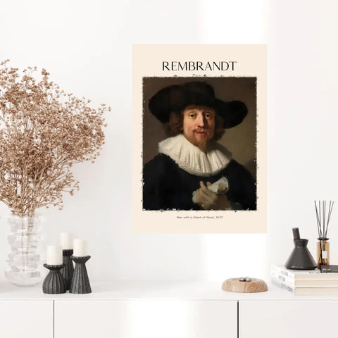 Rembrandt Man With A Shett Of Music