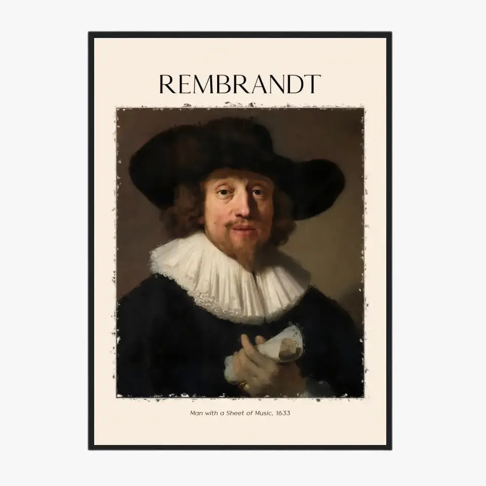 Rembrandt Man With A Shett Of Music