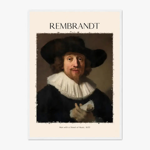 Rembrandt Man With A Shett Of Music