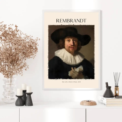 Rembrandt Man With A Shett Of Music