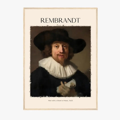 Rembrandt Man With A Shett Of Music