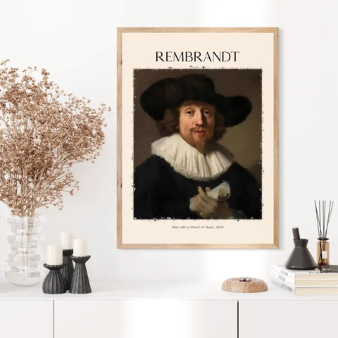 Rembrandt Man With A Shett Of Music