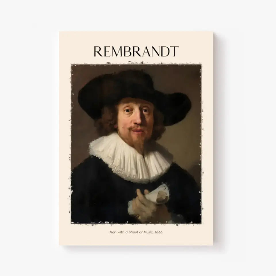 Rembrandt Man With A Shett Of Music