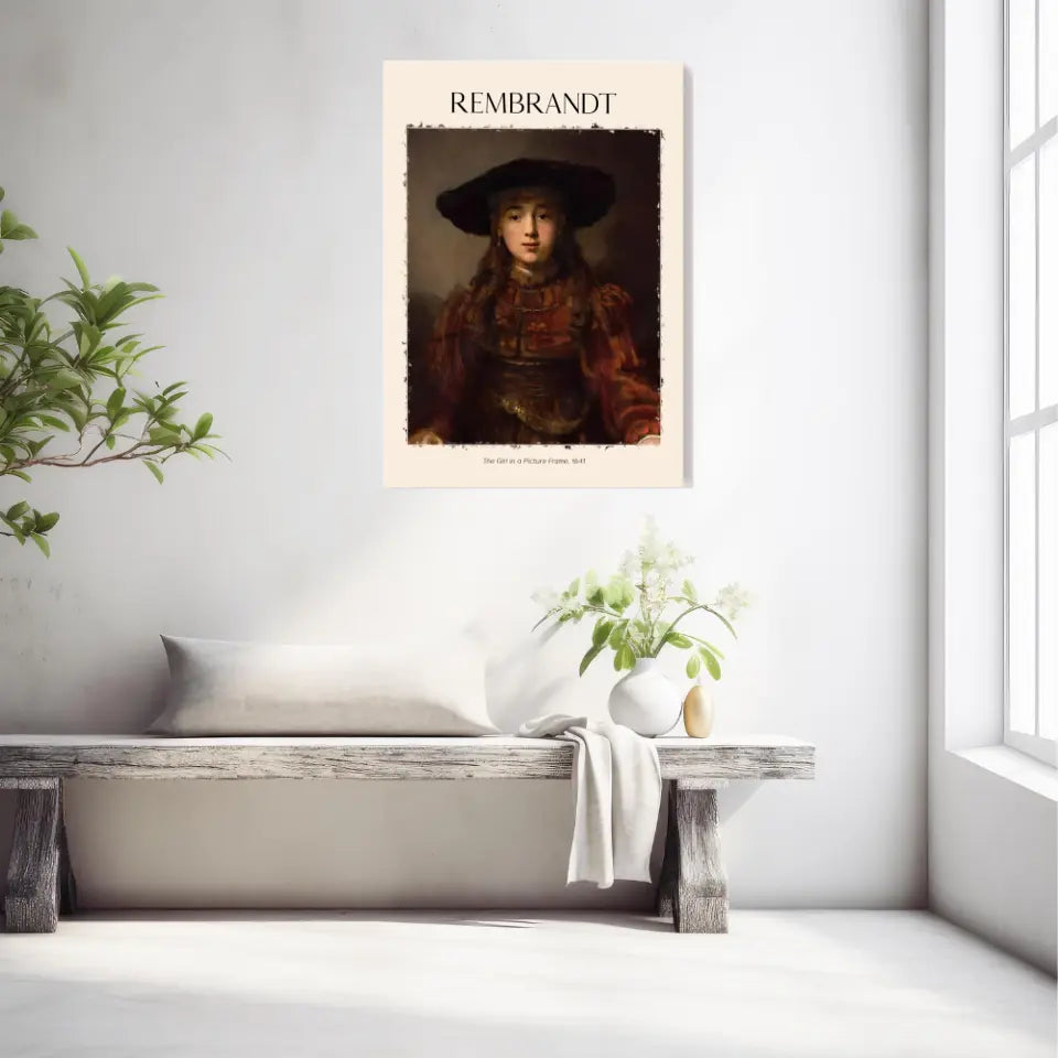 Rembrandt The Girl In A Picture Frame